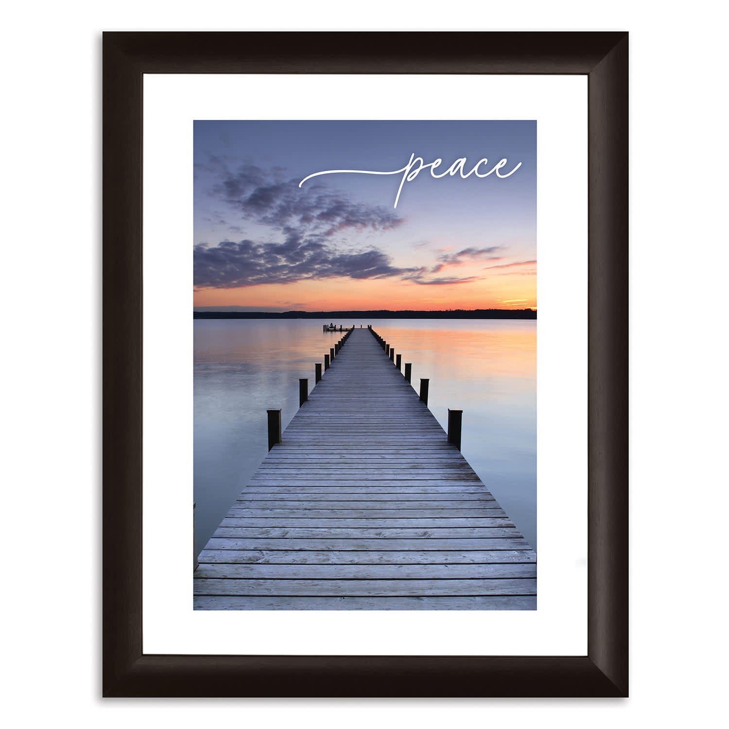 Framed Wall Art: Peace (MDF Wood)
