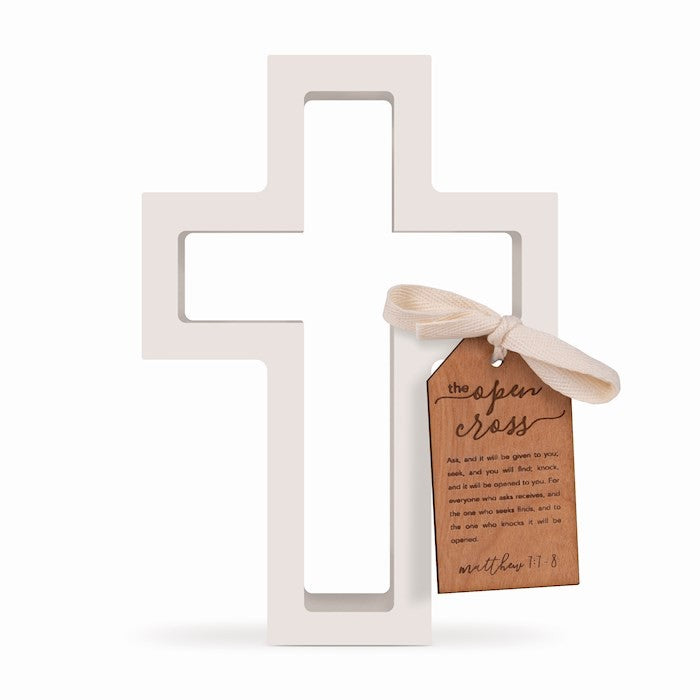 Cross: Open, White (MDF Wood)