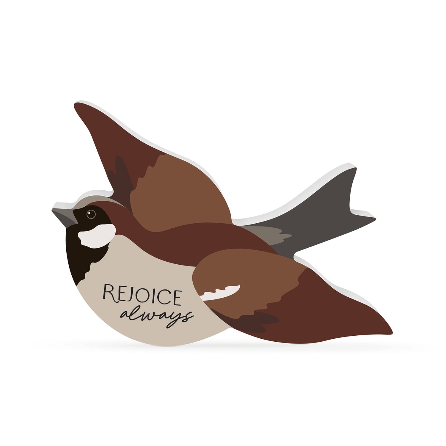 Tabletop Décor: Bird, Rejoice Always (MDF)