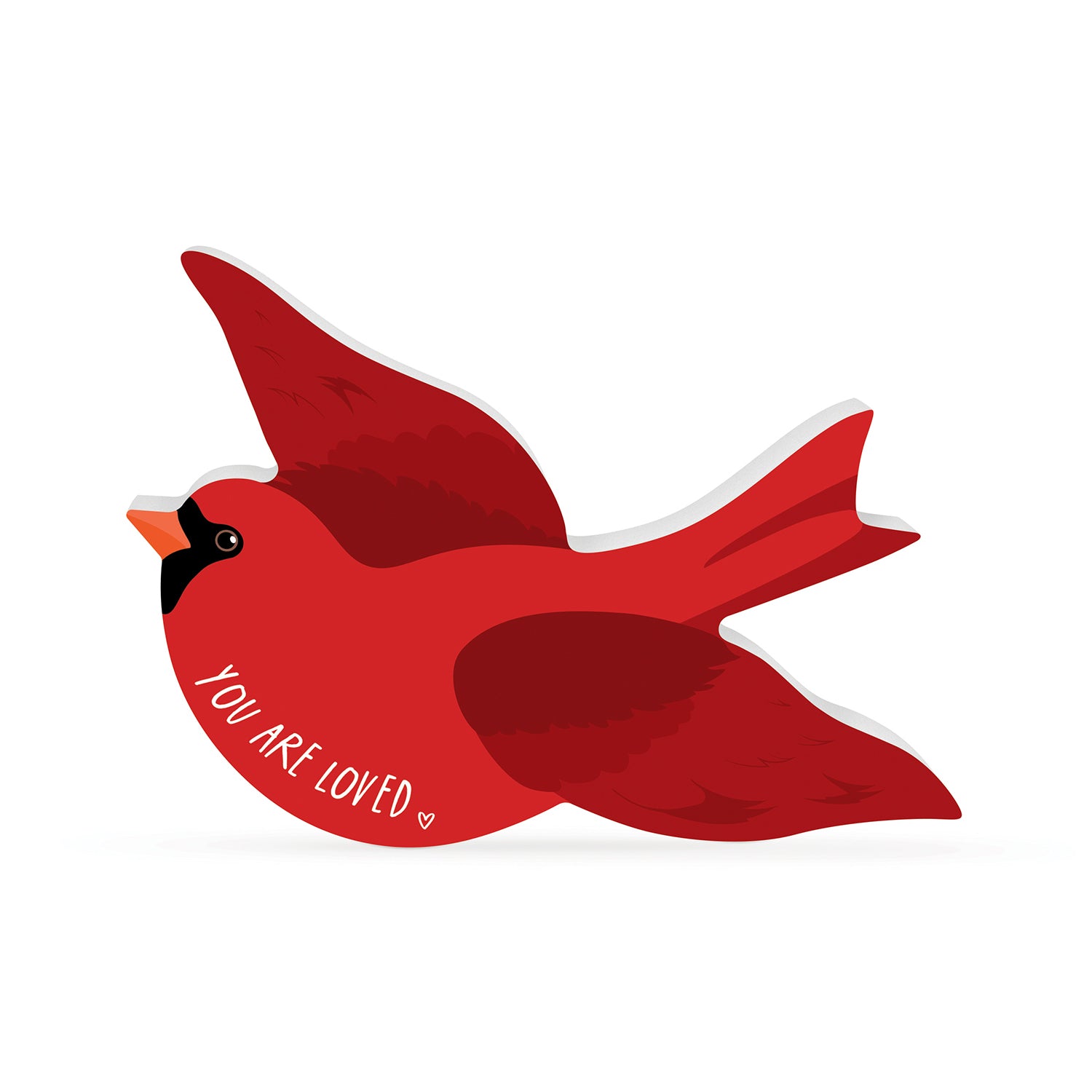 Bird: You Are Loved. Red (MDF)