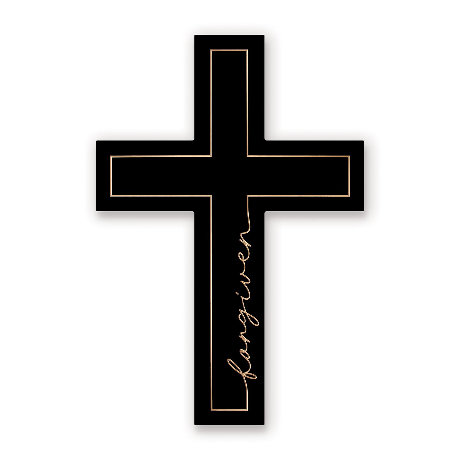 Cross: Forgiven, Black (MDF)