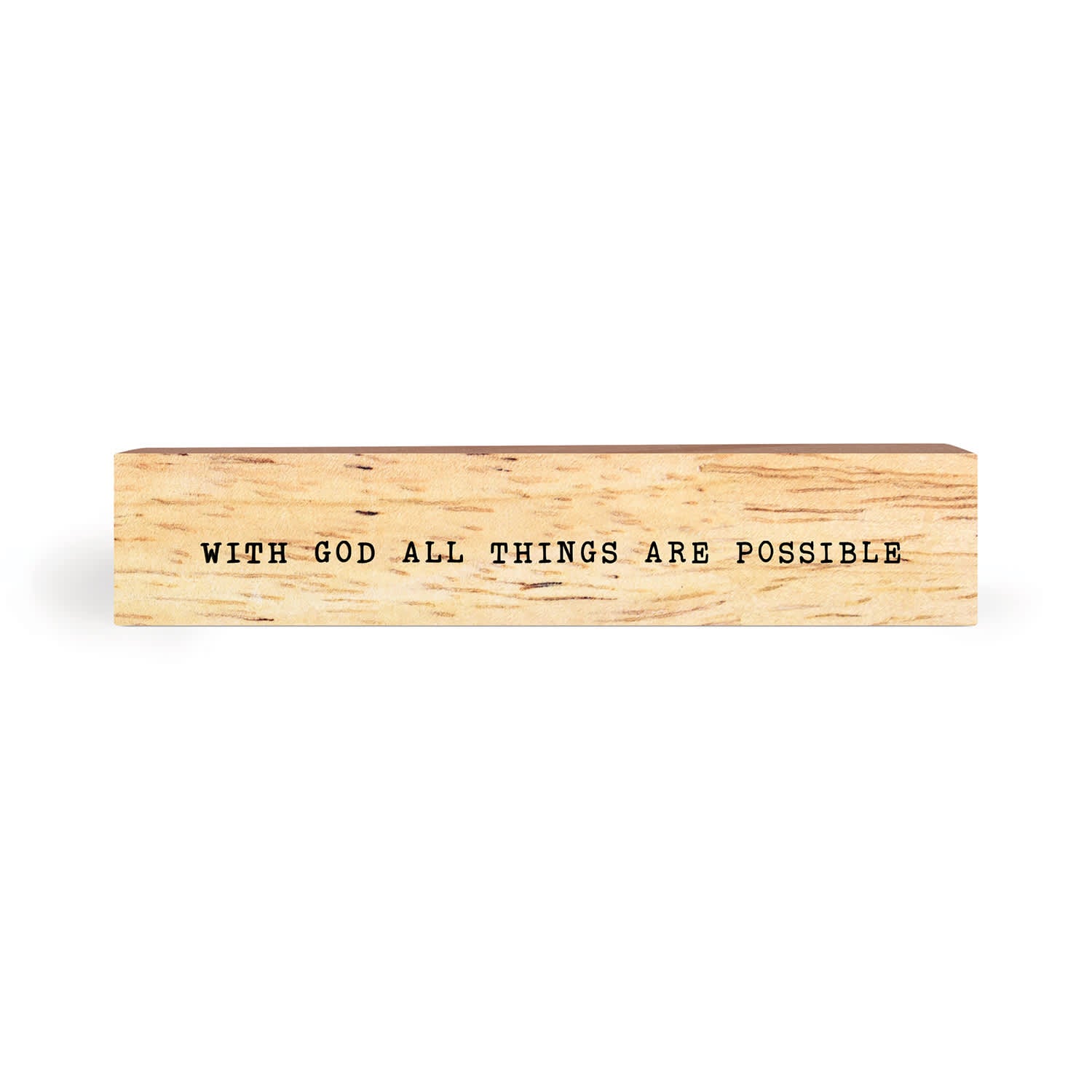 Tabletop Décor: With God All Things Are Possible (Pine)