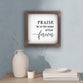 Framed Wall Art: Praise Be To The Name Of God Forever, White (Pine/HDF)