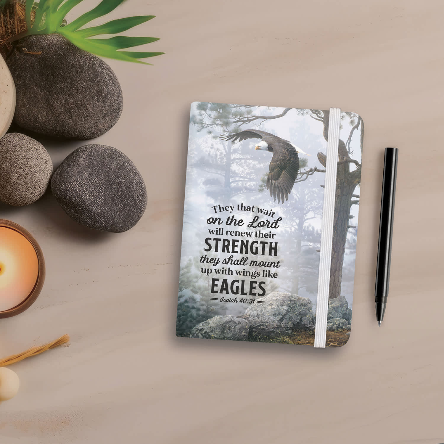 Journal: They That Wait Upon The Lord, Eagles (with elastic band)