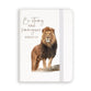 Journal: Be Strong And Courageous, Lion (with Elastic band)