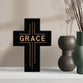 Cross: Grace, Black (MDF)