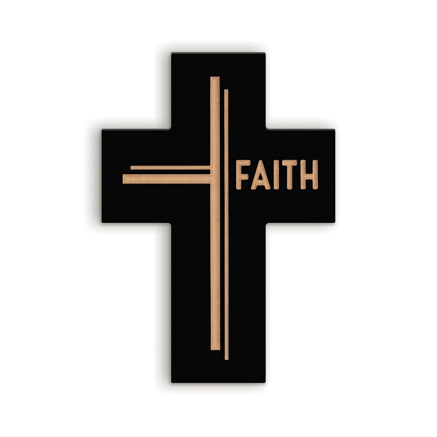 Cross: Faith, Black (MDF)