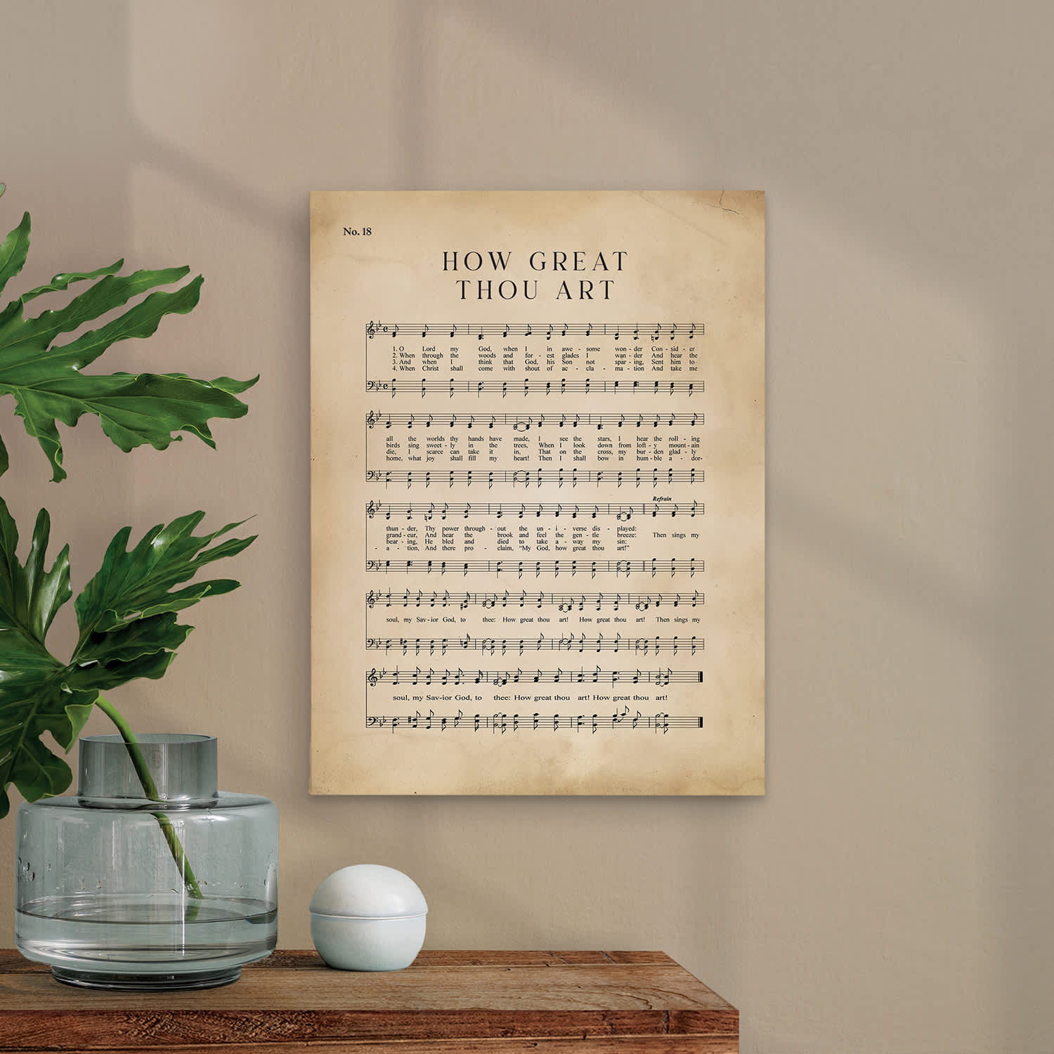 Wall Art: How Great Thou Art, Sheet Music 