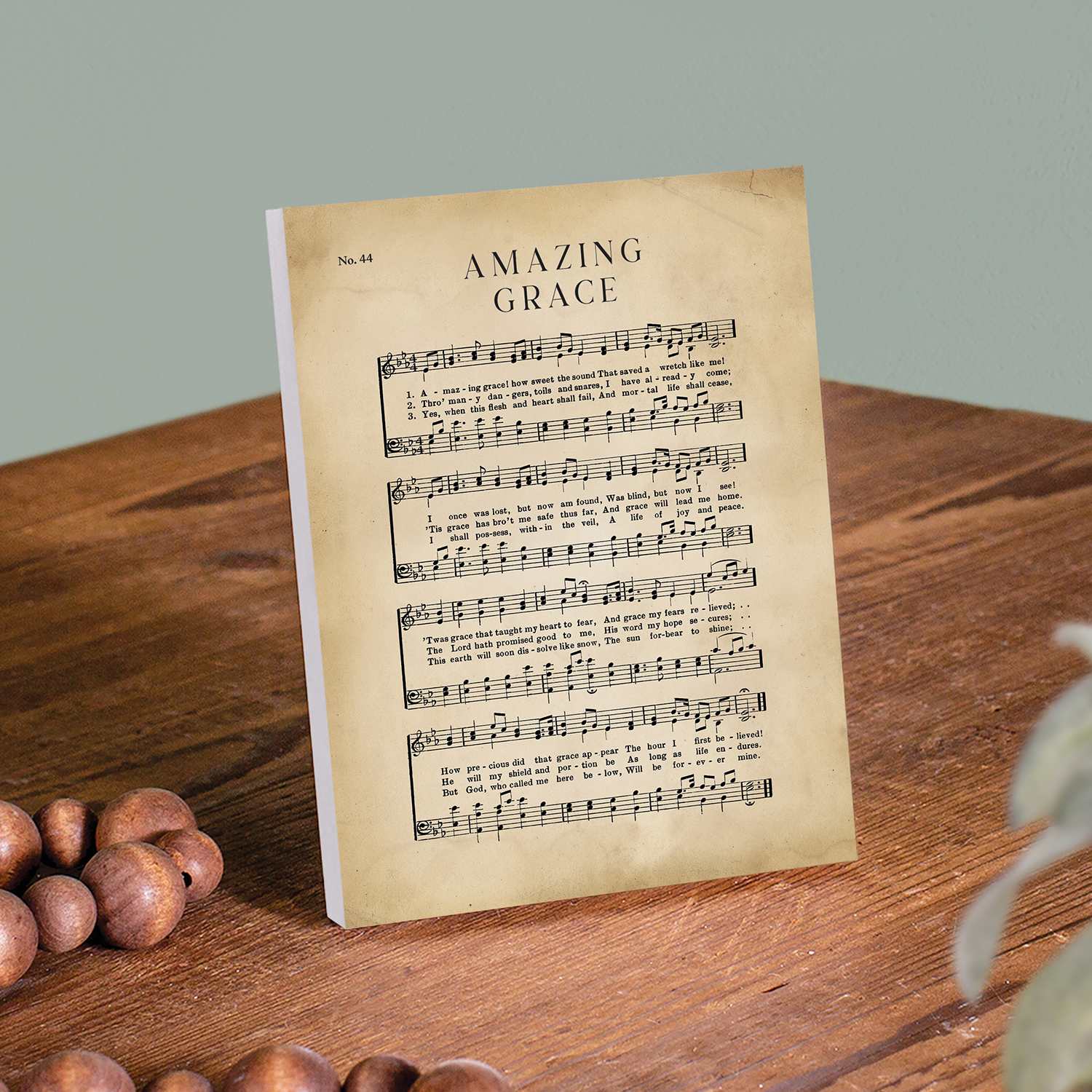Tabletop Décor: Amazing Grace, Sheet Music (MDF)