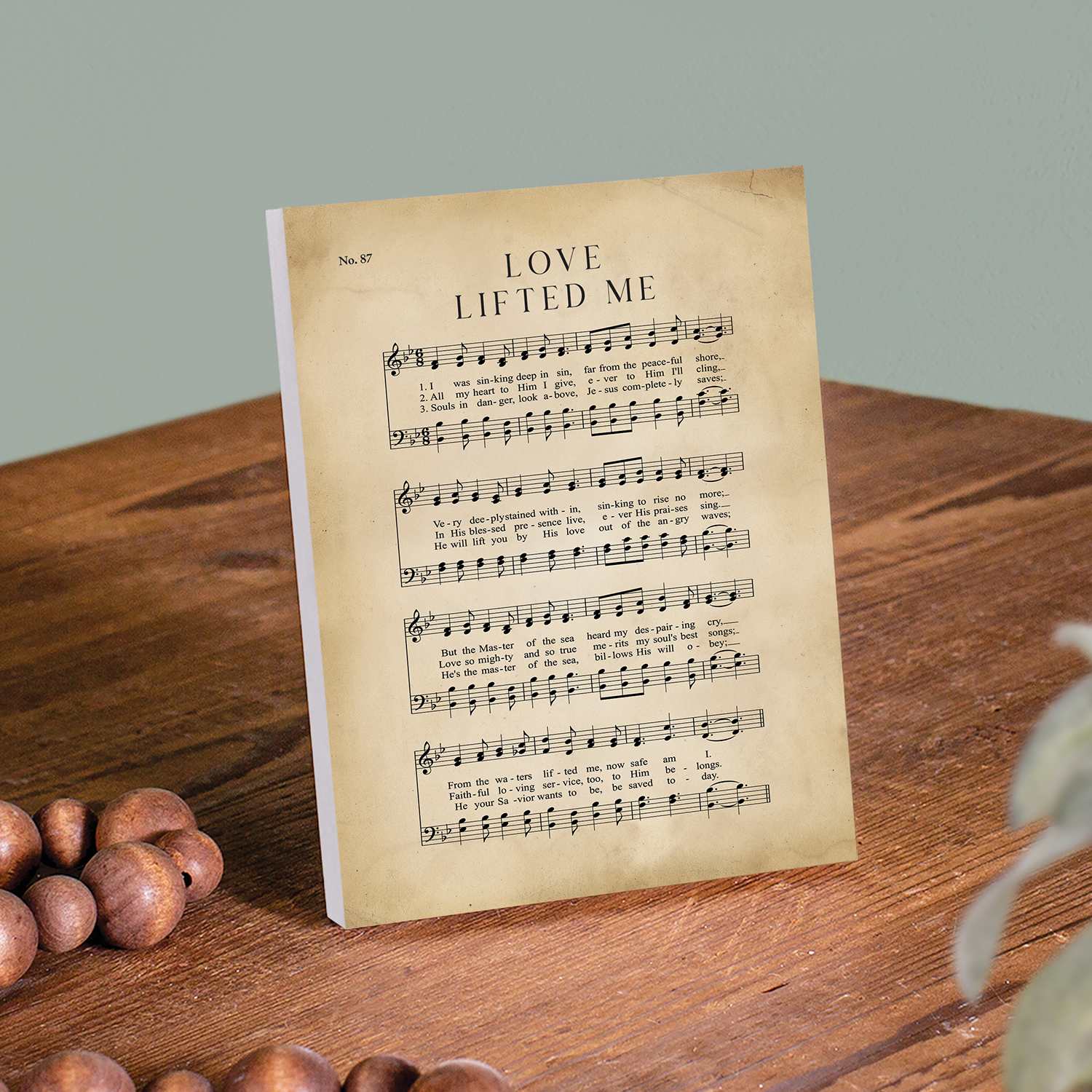 Tabletop Décor: Love Lifted Me, Sheet Music (MDF)