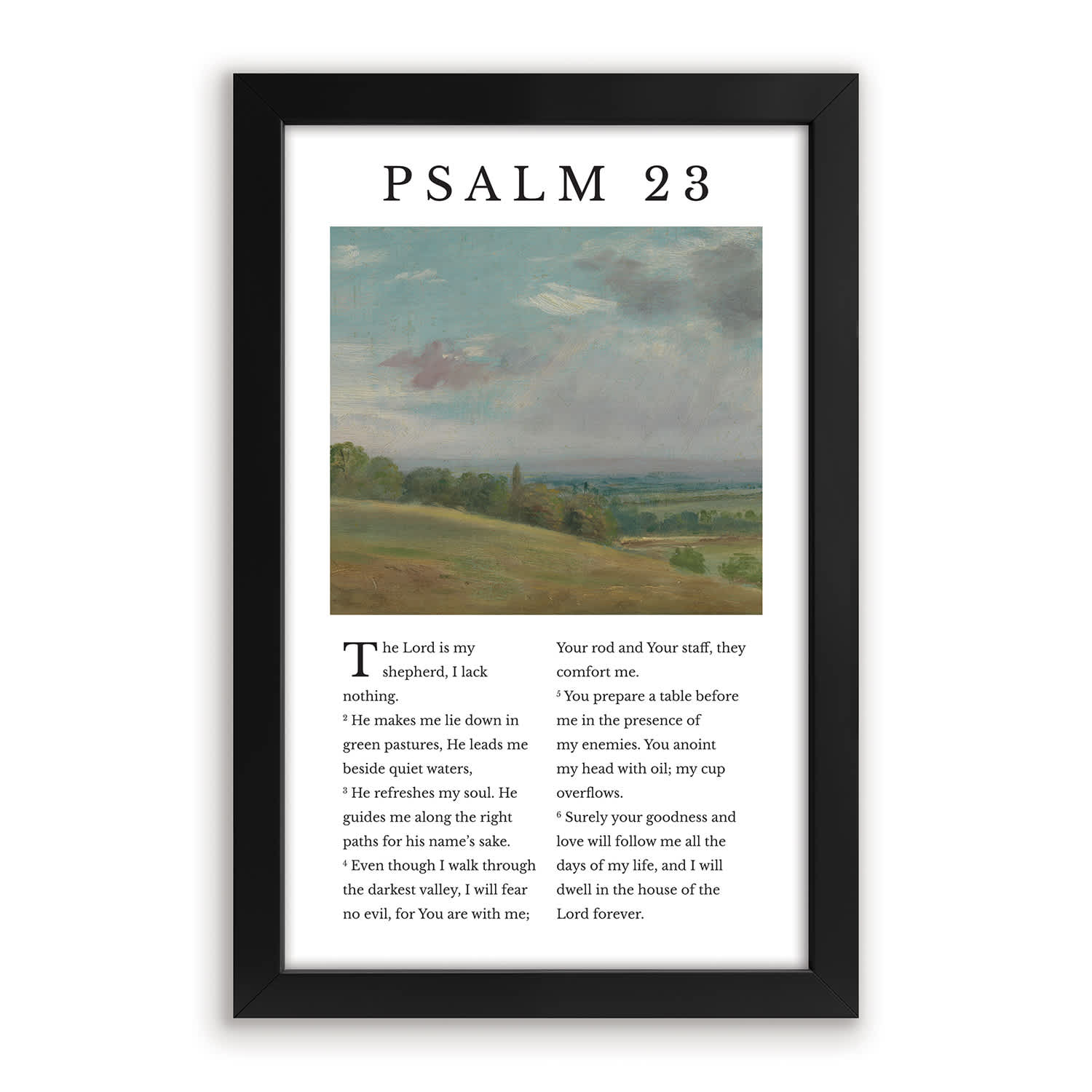 Framed Wall Art: The Lord Is My Shepherd, Psalm 23 (MDF/HDF)