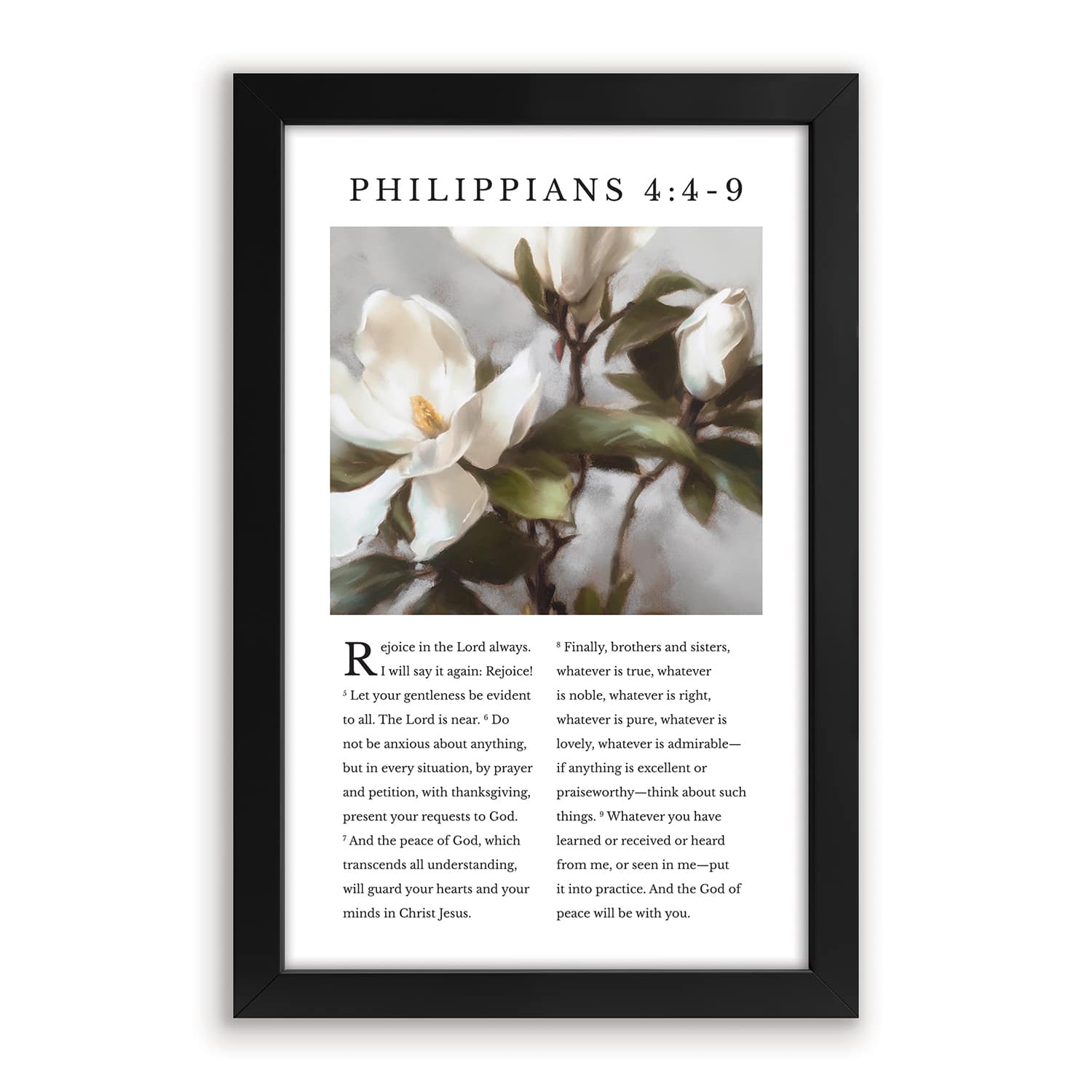 Framed Wall Art: Rejoice In The Lord Always, Philippians (MDF/HDF)