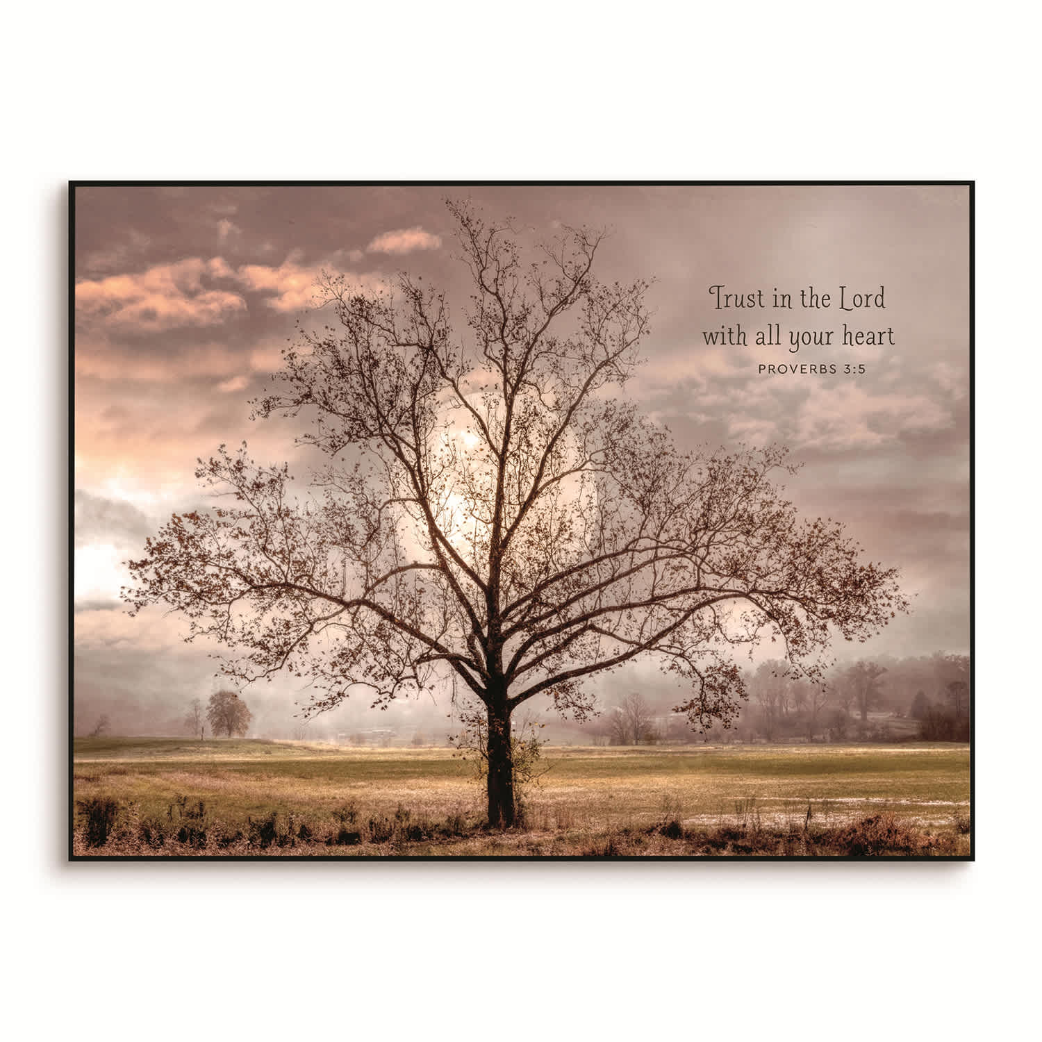 Wall Art: Trust In The Lord With All Your Heart (MDF)
