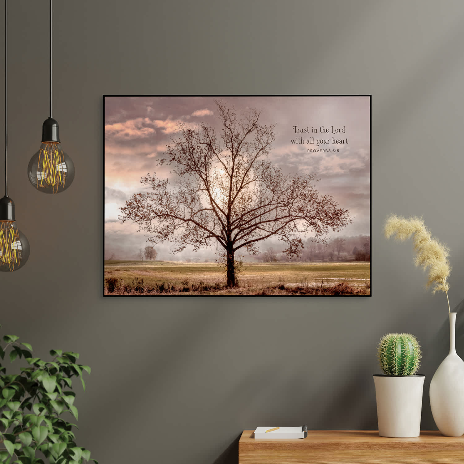 Wall Art: Trust In The Lord With All Your Heart (MDF)