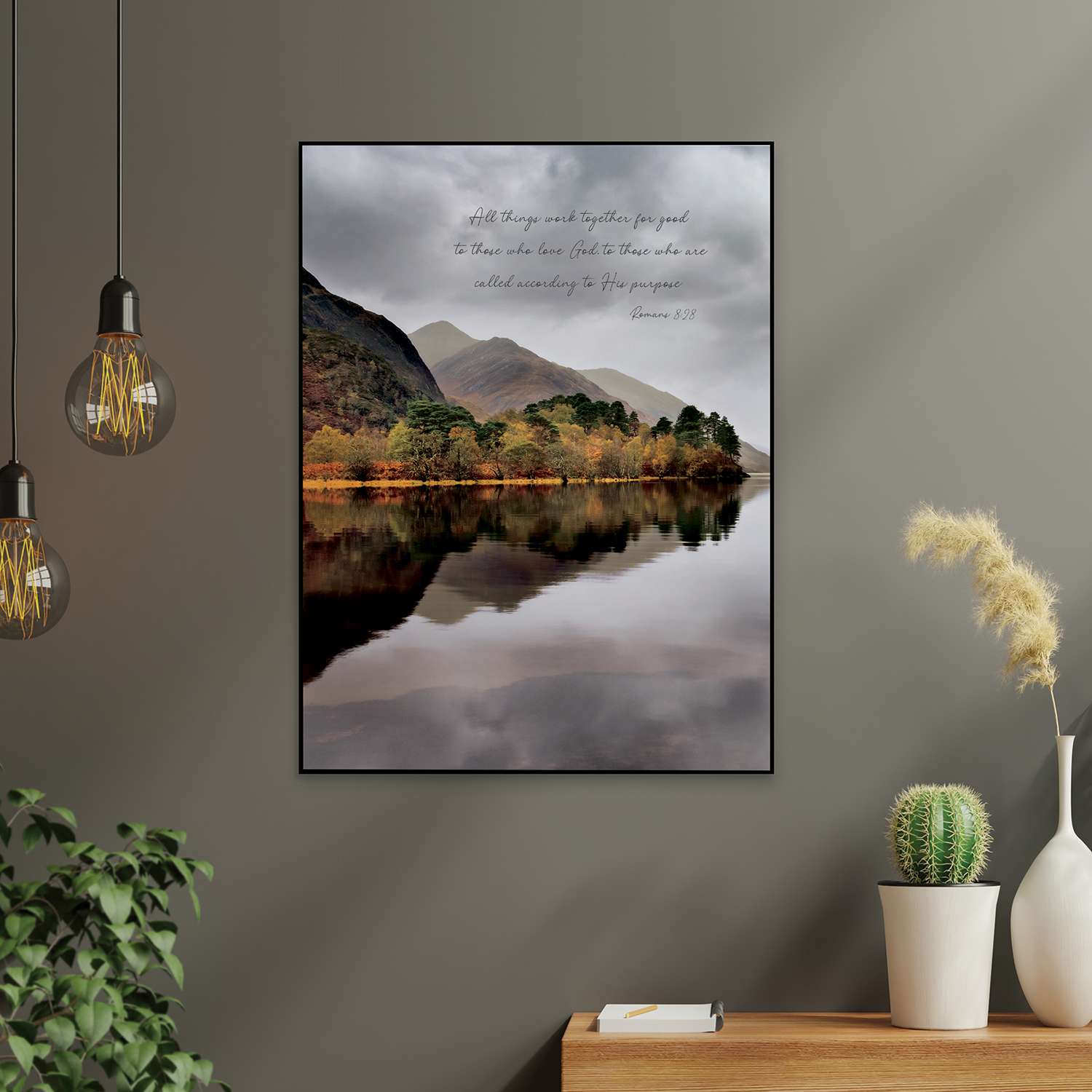 Wall Art: All Things Work Together For Good To Those Who Love God To Those Who Are Called According To His Purpose (MDF)