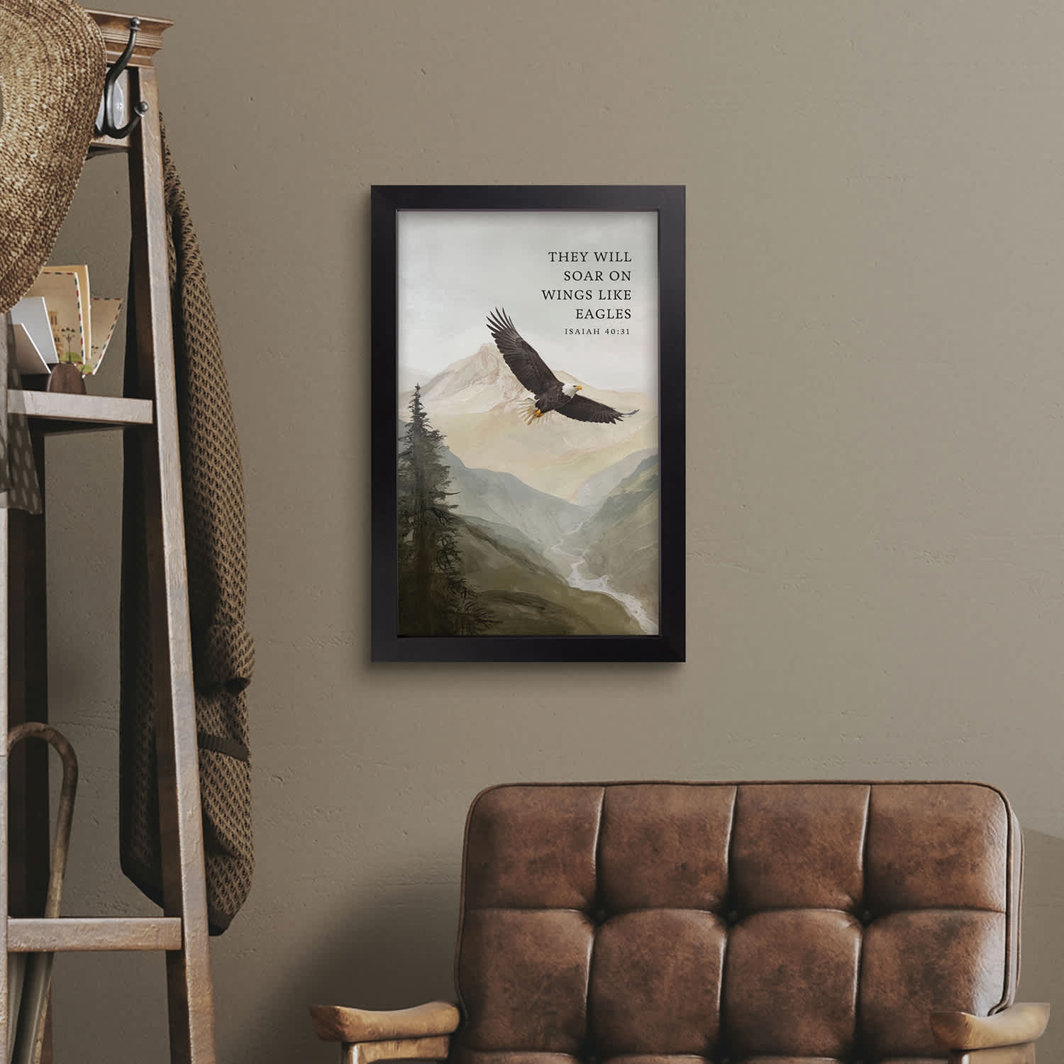 Framed Wall Art: They Will Soar (MDF)