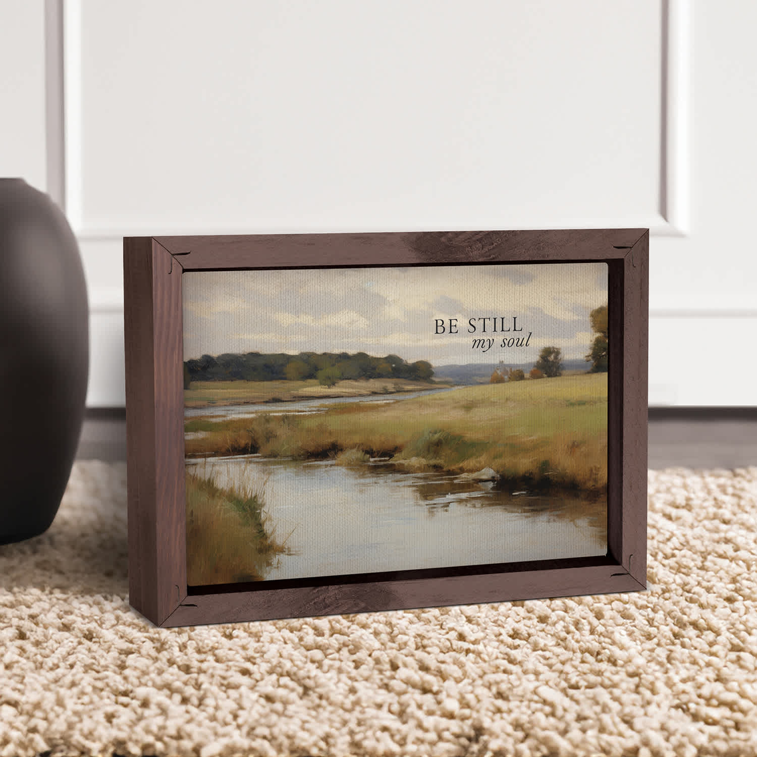 Framed Wall Art (Pine, MDF): Be Still 