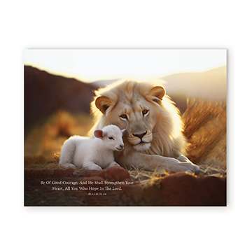 Table Top Decor (MDF): Be Of Good (Lion & Lamb)