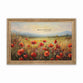 Framed Wall Art (Polystyrene, MDF, Linen): Rejoice in the Lord (Poppies)
