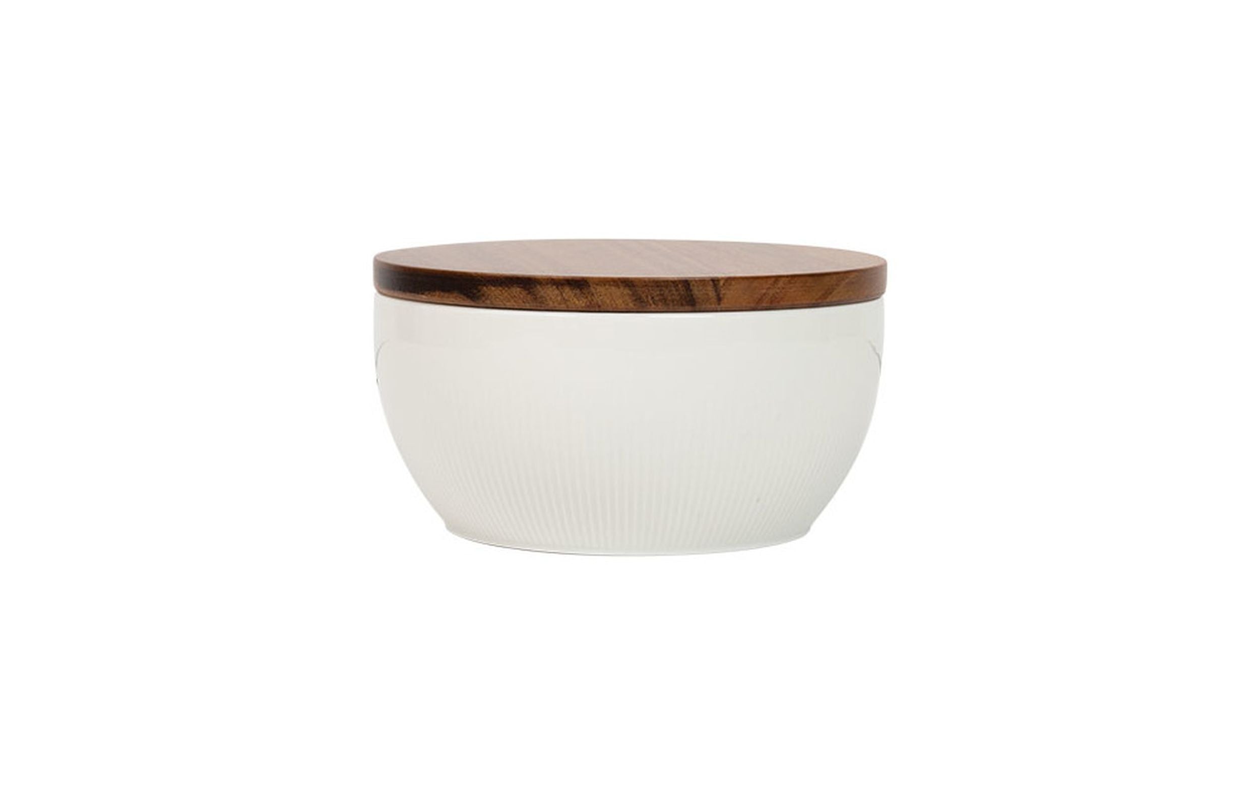 Soup Bowl With Lid (Porcelain/acacia Wood)