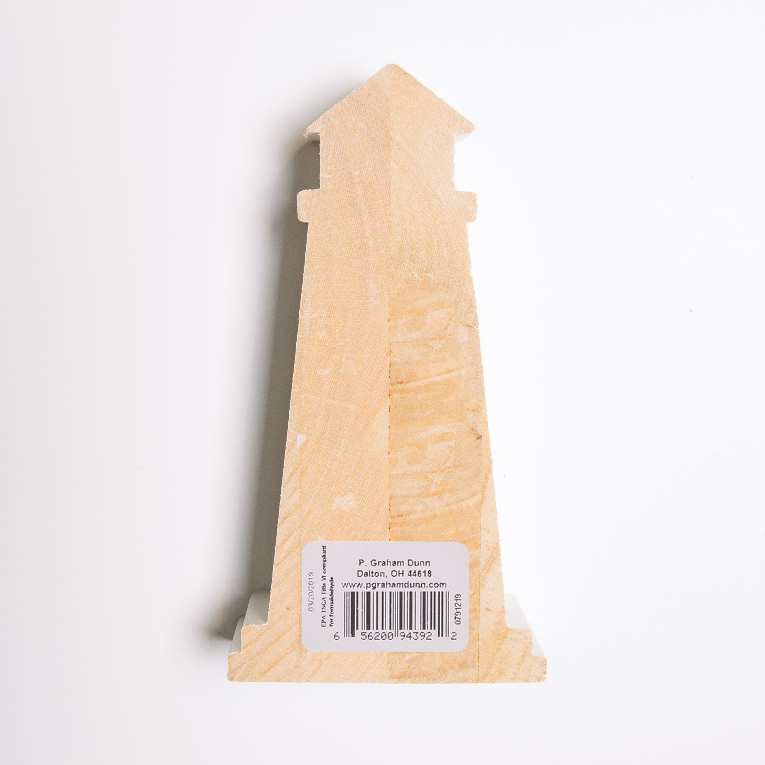 Tabletop Decor: Lighthouse Shape, Where God Guides He Provides (Pine)