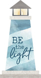 Tabletop Decor: Lighthouse Shape, Be the Light (Pine)