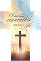Bookmark Cross-Shaped (25 Pack): I Am The Resurrection and The Life (John 11:25 KJV)