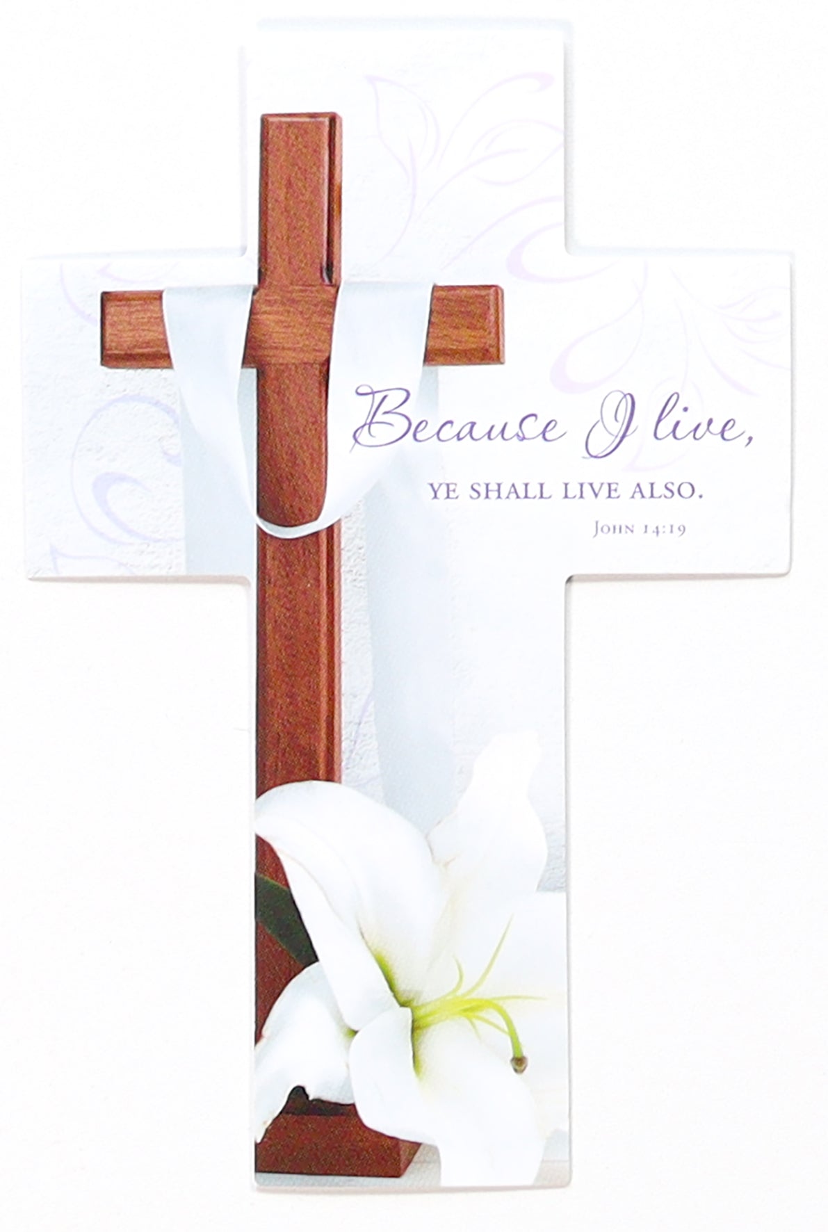 Bookmark Cross-Shaped, 25 Pack: Because I Live (John 14:19, Easter)