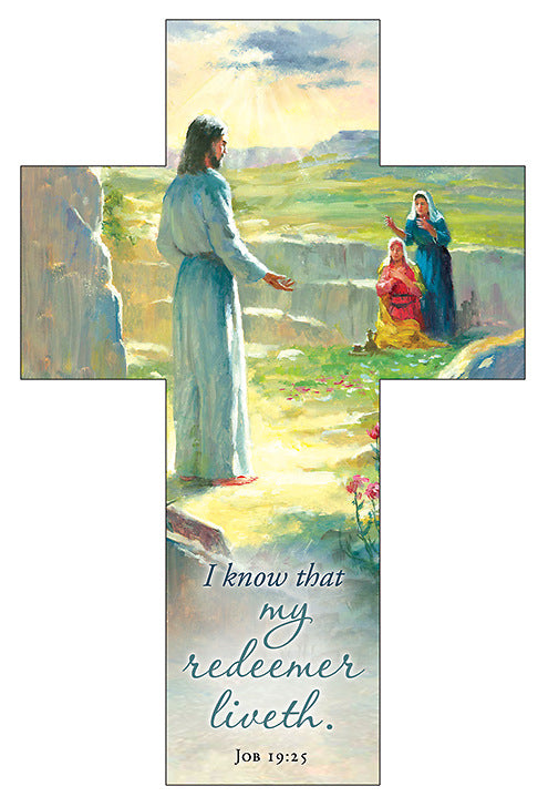 Bookmark Cross-Shaped (25 Pack): My Redeemer Liveth (Job 19:25 KJV)