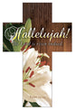 Bookmark Cross-Shaped (25 Pack): Hallelujah! (Luke 24:34 KJV)