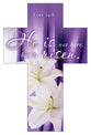 Bookmark Cross Shape (25 Pack): He Is Not Here (Luke 24:6, KJV)