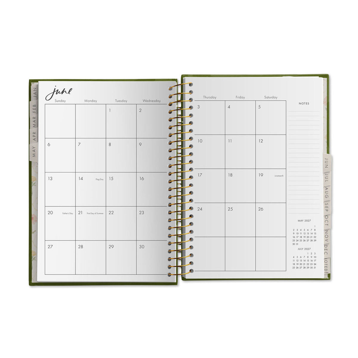 2027 12-Month Diary/Planner: Floral