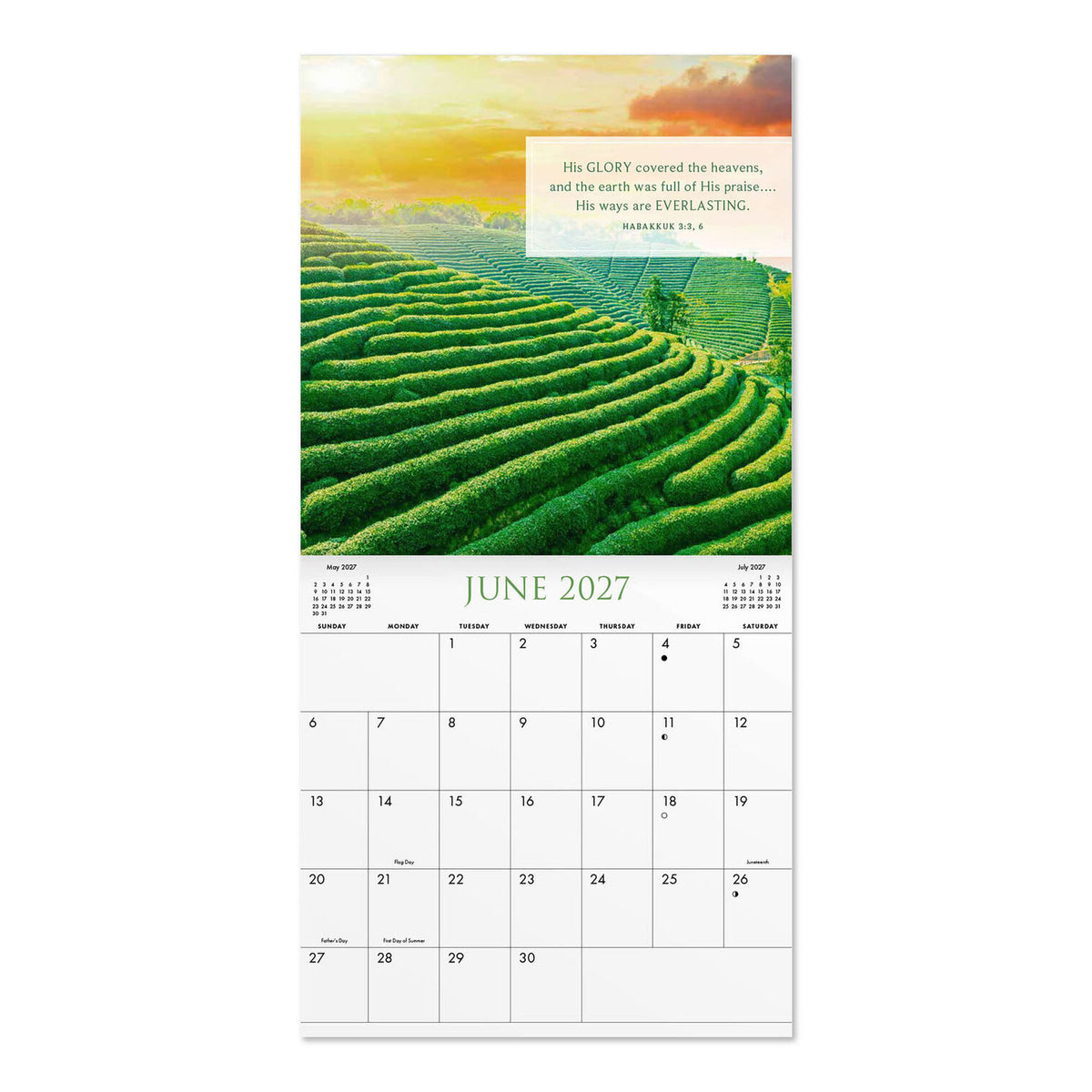 2027 12-Month Mini Wall Calendar: Bible Verses