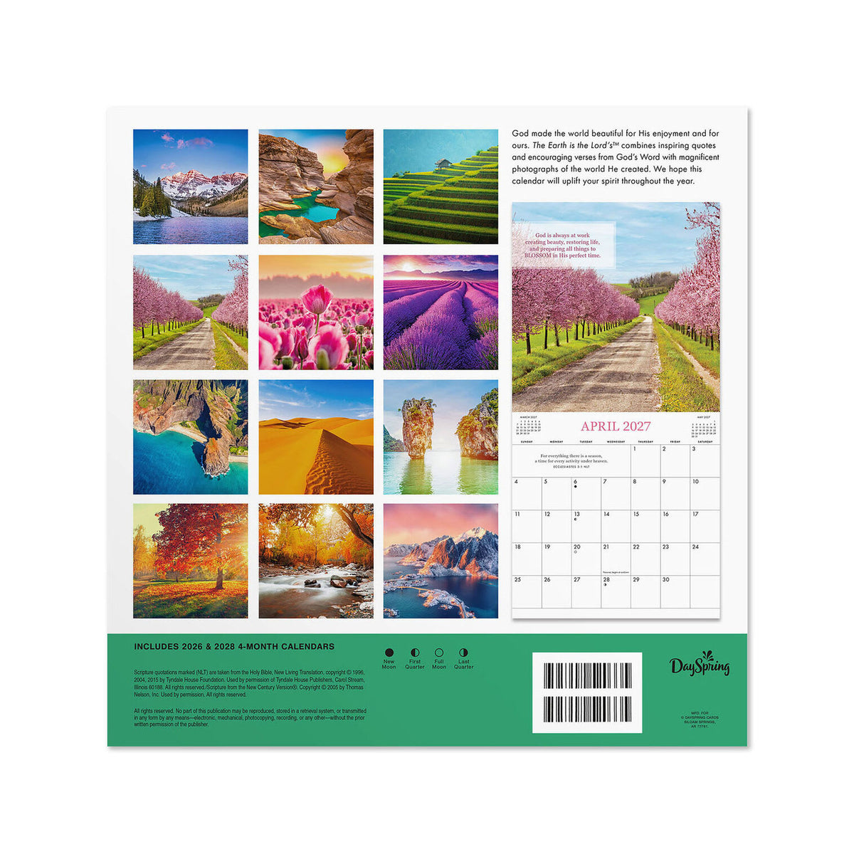 2027 12-Month Wall Calendar: Earth is the Lord's