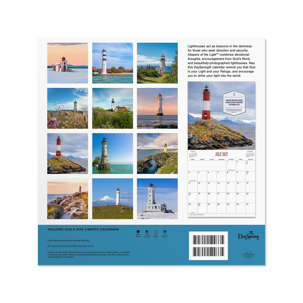 2027 12-Month Wall Calendar: Keeper's of the Light