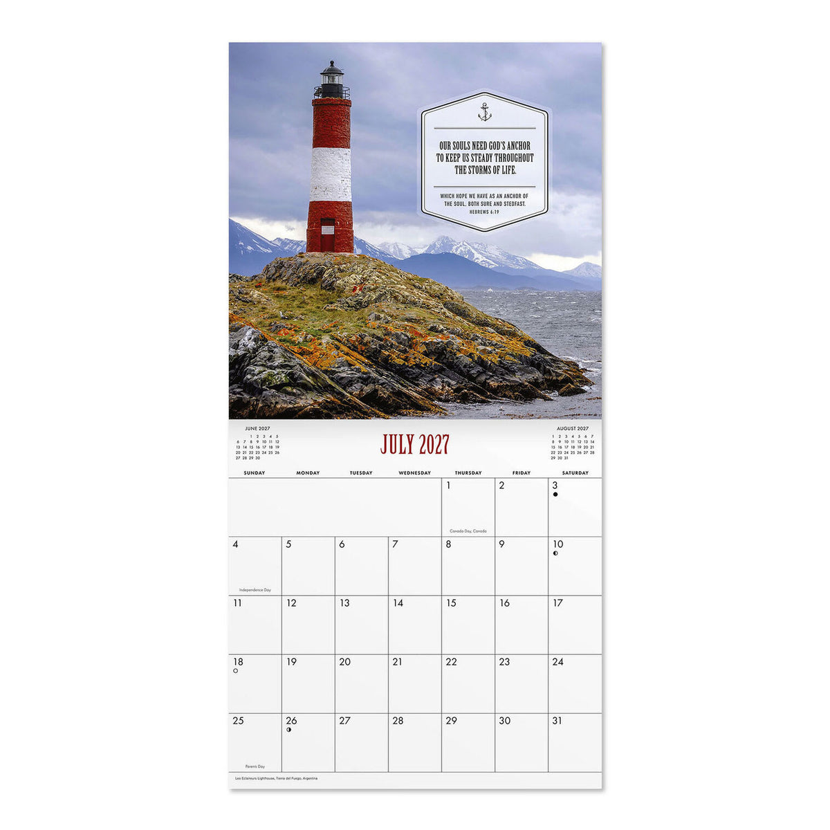 2027 12-Month Wall Calendar: Keeper's of the Light