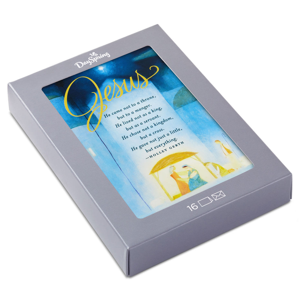 Christmas Boxed Cards: Jesus He Came, 16 Cards & 16 Envelopes