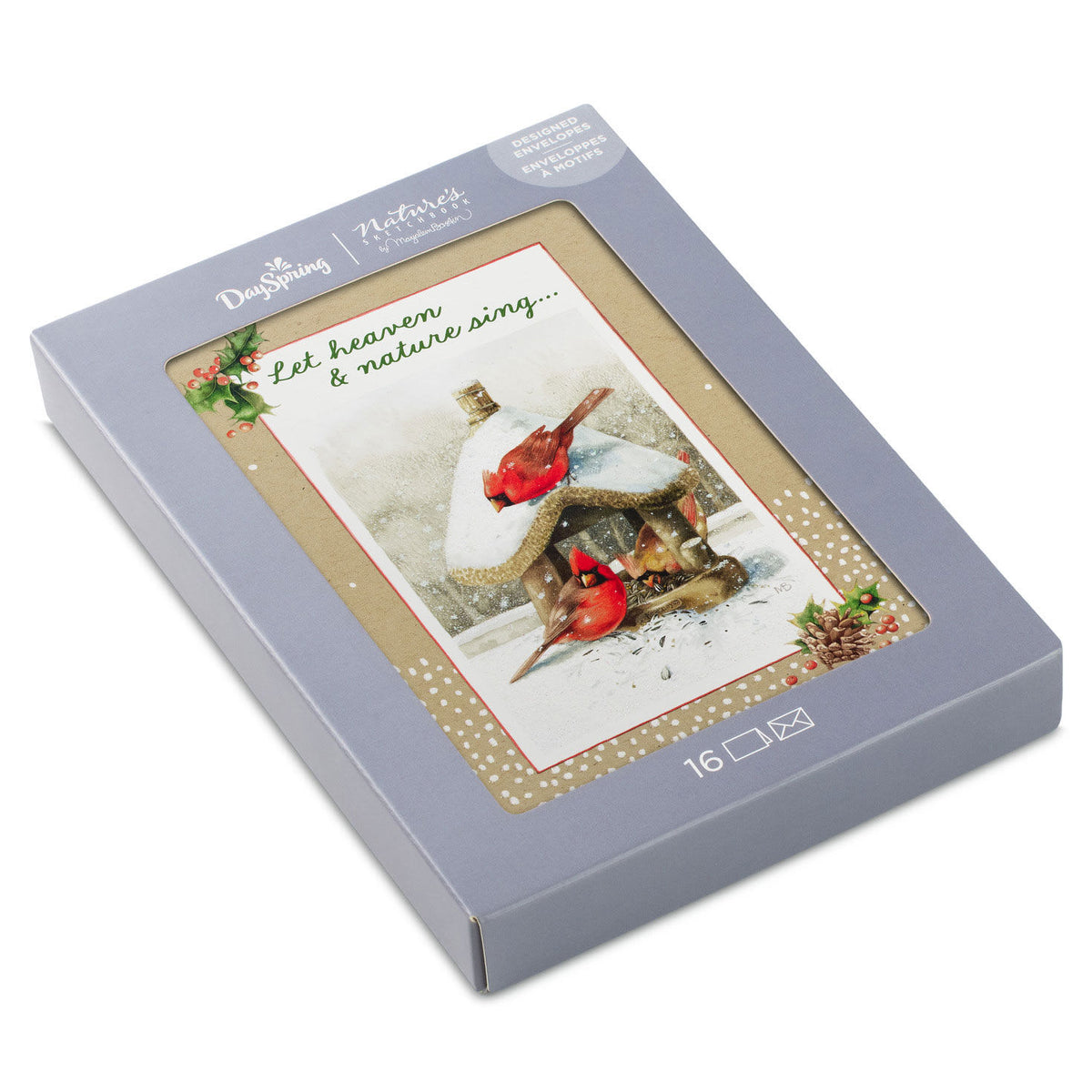 Christmas Boxed Cards: Marjolein Bastin Cardinals, 16 Cards & 16 Envelopes