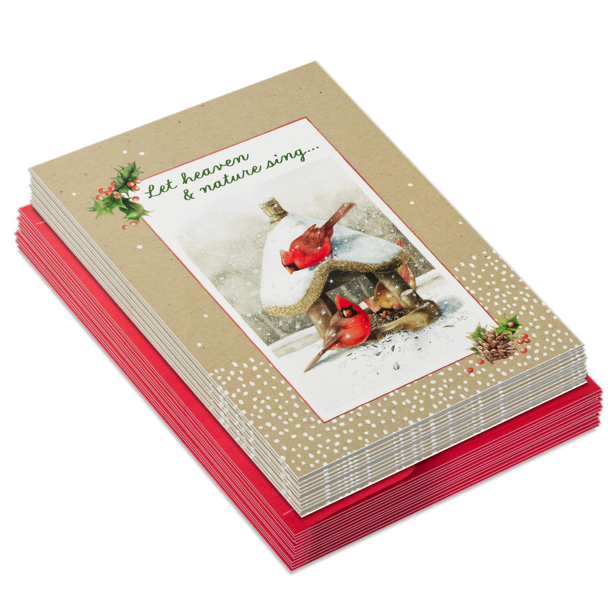Christmas Boxed Cards: Marjolein Bastin Cardinals, 16 Cards & 16 Envelopes