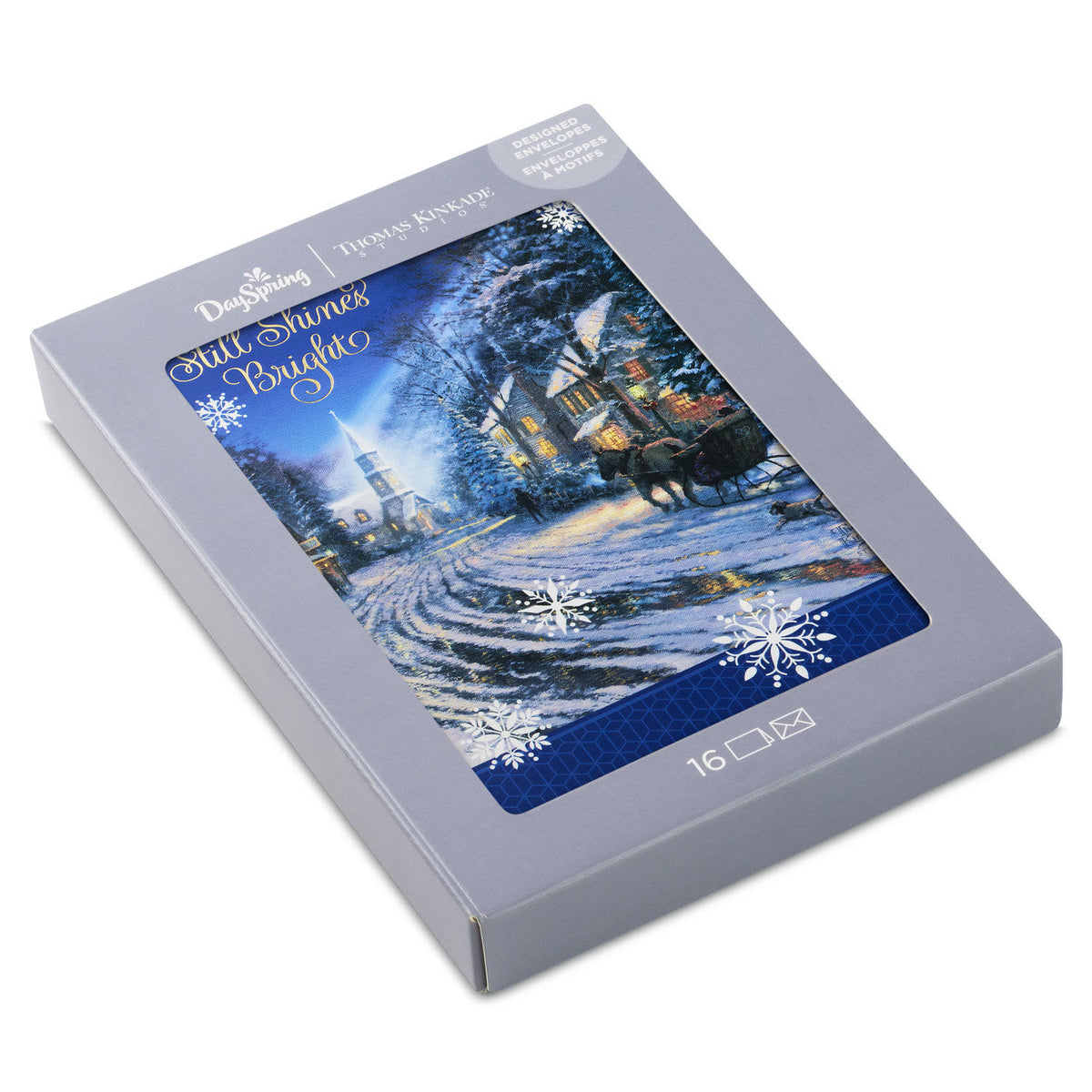 Christmas Boxed Cards: Thomas Kinkade God's Love Shines, 16 Cards & 16 Envelopes