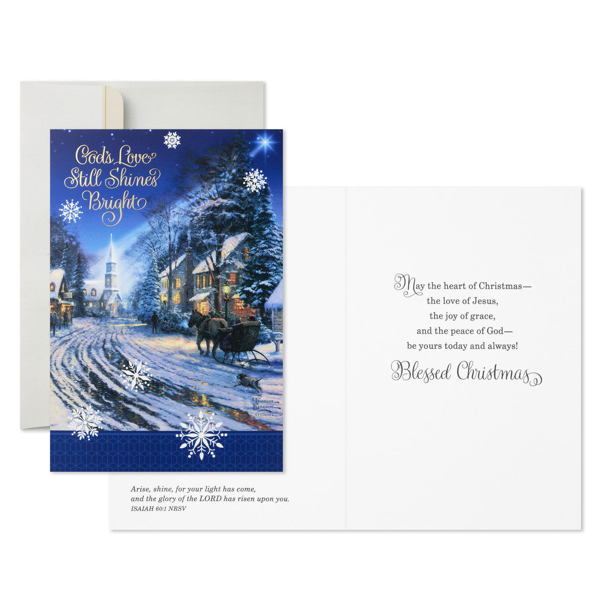 Christmas Boxed Cards: Thomas Kinkade God's Love Shines, 16 Cards & 16 Envelopes