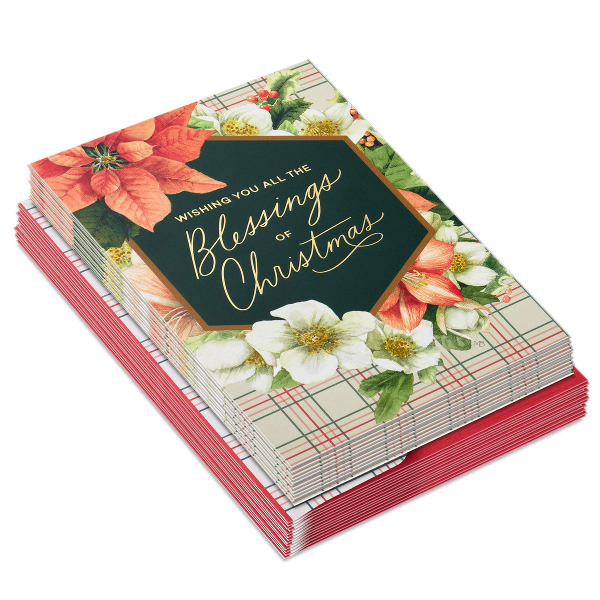 Christmas Boxed Cards: Marjolein Bastin Floral Blessings, 16 Cards & 16 Envelopes