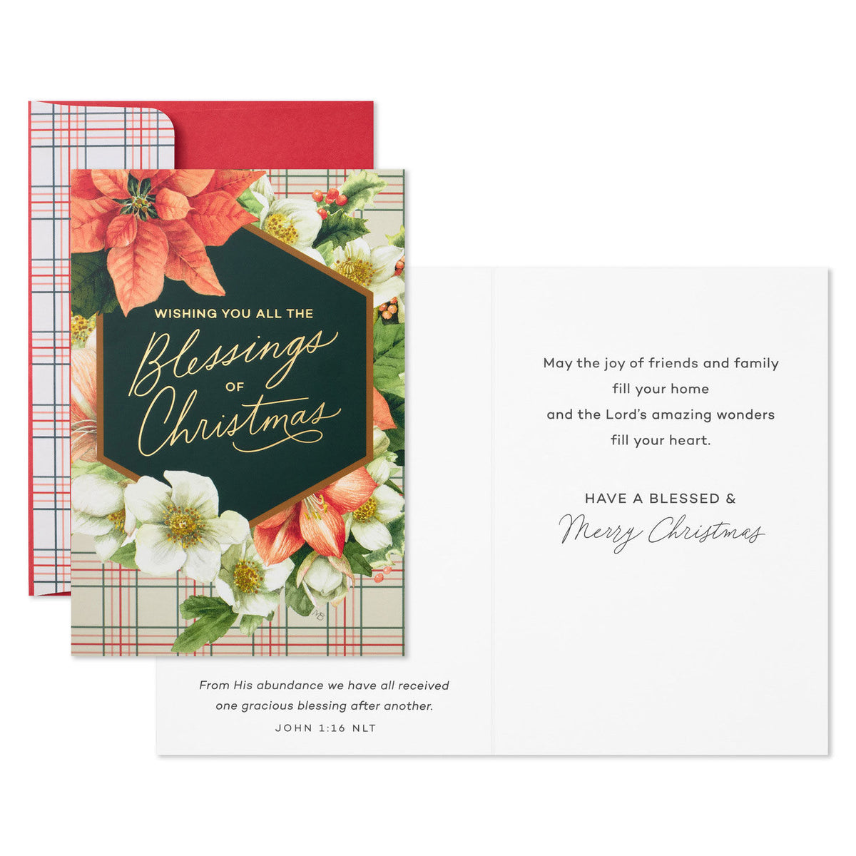 Christmas Boxed Cards: Marjolein Bastin Floral Blessings, 16 Cards & 16 Envelopes
