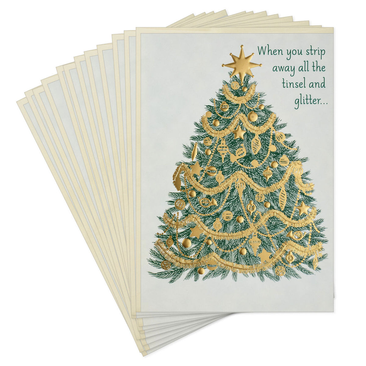 Christmas Boxed Cards: Tree to Cross, 12 Cards & 12 Envelopes