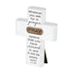 Cast Stone Cross: Pray Copper Accented (Mark 11:24)