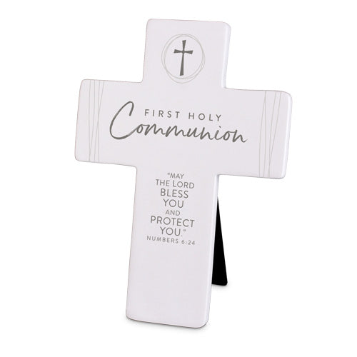 Cross Precious Occasions: First Holy Communion, Cast Stone (Numbers 6:24)