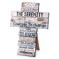 Stacked Wood Cross: Serenity, Medium (Phil 4:13)