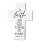Cross (Resin Stone): She Inspires Faith, Matthew 19:26