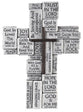 Cross: Stacked Stones, Gray, Easel Back (Resin)