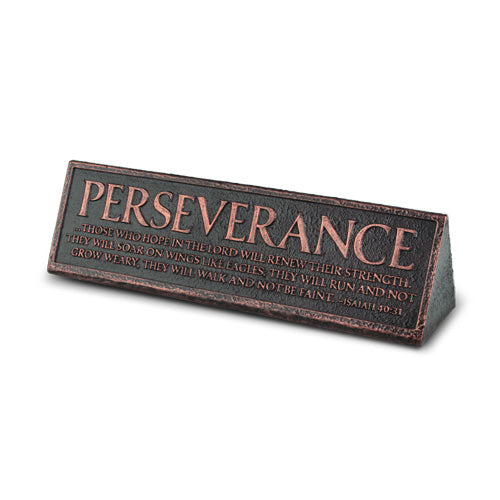 Tabeltop Plaque: Perseverance Resin (Isaiah 40:31)